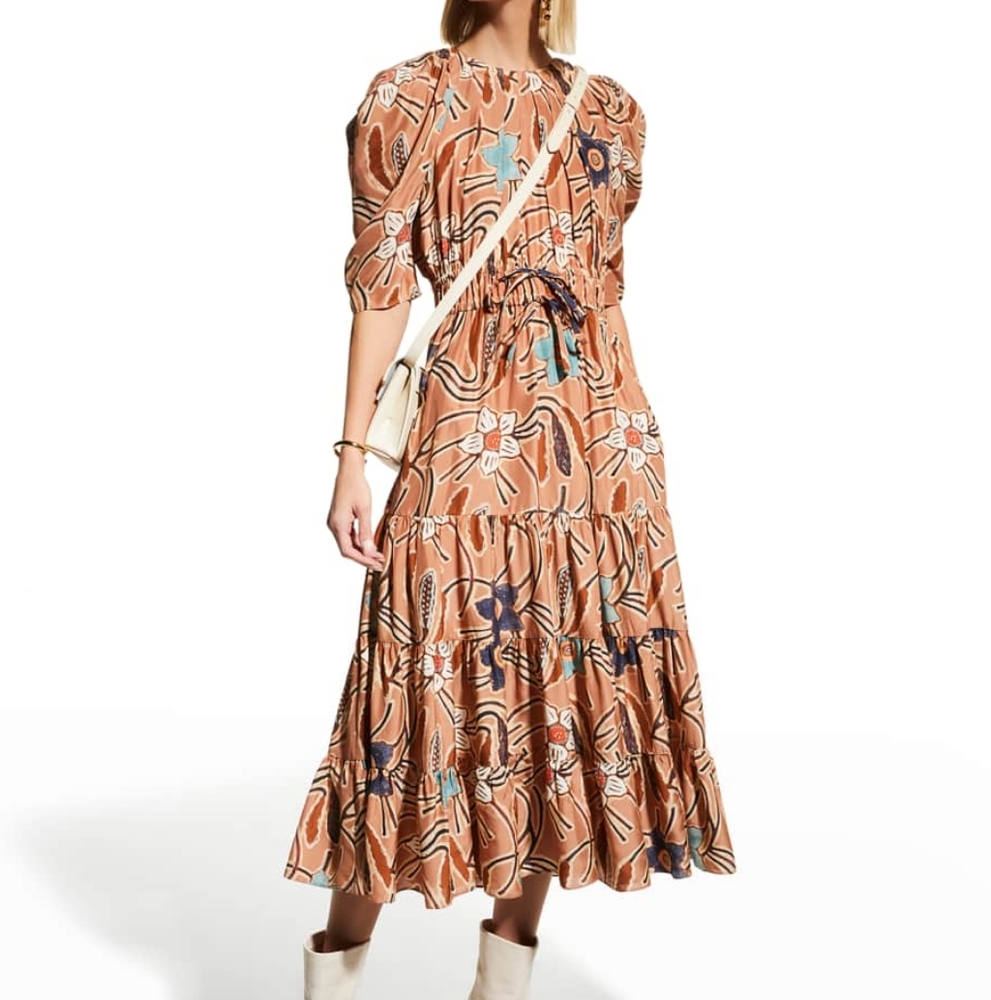ULLA JOHNSON Zeenat Dress in Copper